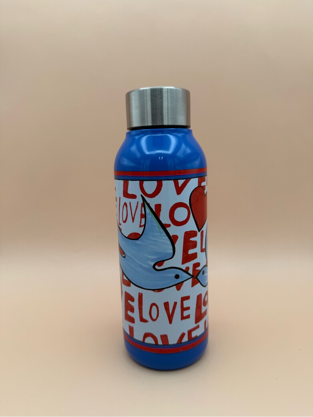 Brighton Love & Dove Insulated Stainless Steel Water Bottle—8 inch